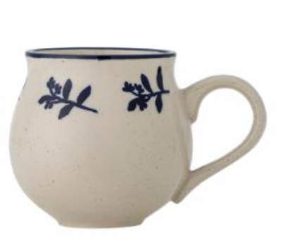 Tasse, Bleu, Grès -Eimy D9,5xH9 cm