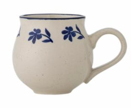 Tasse, Bleu, Grès -Eimy D9,5xH9 cm