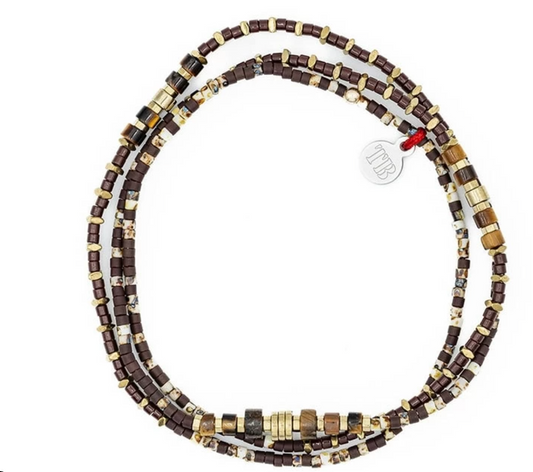 LEOPARD Slim 3 Collier et Bracelet 3 tours