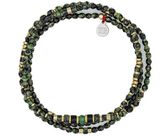 DUNDEE - Jaspe Kambala Collier et Bracelet 3 tours