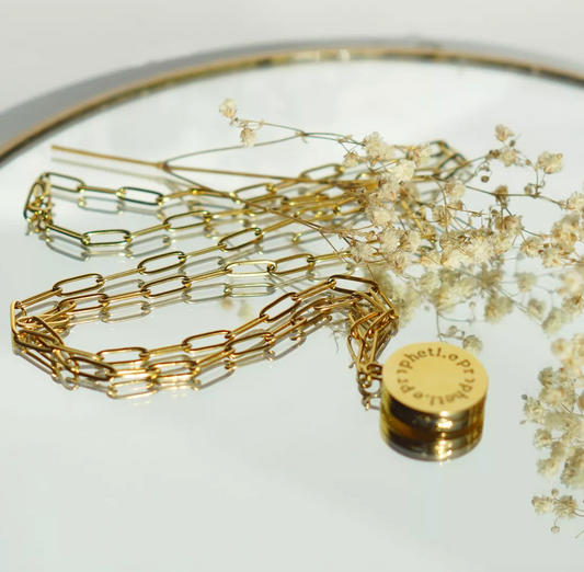 Bijou Lune Propheti.e - Bijou diffuseur de parfum avec 2 pierres à parfumer