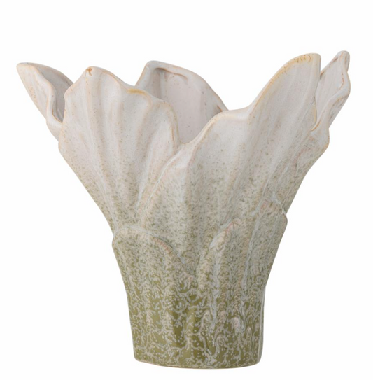 Erato Vase, Verte, Grès