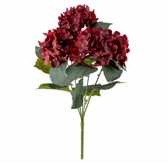 Hydrangea Tige, Rouge, Fleurs artificielles