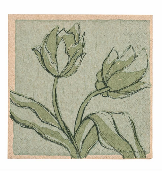 Mana Serviette, Verte, FSC® Recycled, Papier