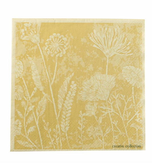 Faustina Serviette, Jaune, FSC® Mix, Papier