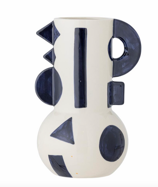 Graphica Vase, Blue, Grès