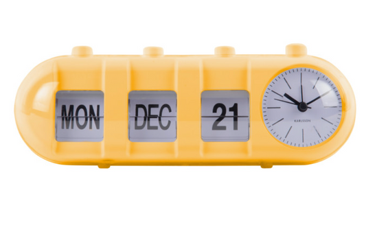 Réveil rétro tube calendrier flip