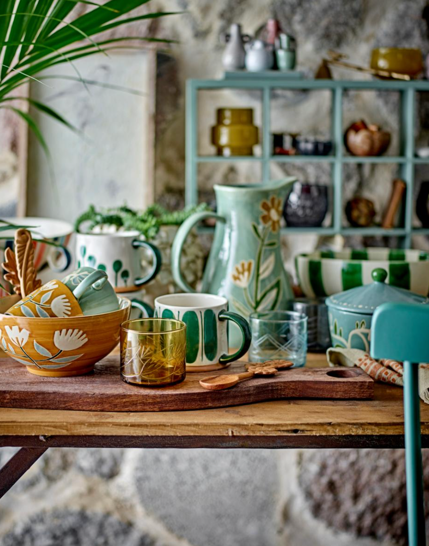 Linora Mug, Verte, Grès