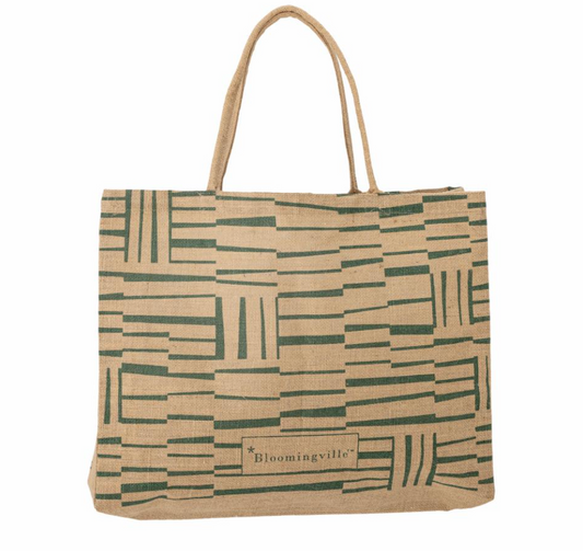 Bergamo Sac de courses, Verte, Jute
