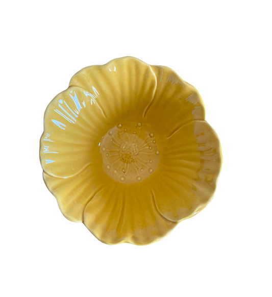 Coupelle fleur rose D14 H6cm