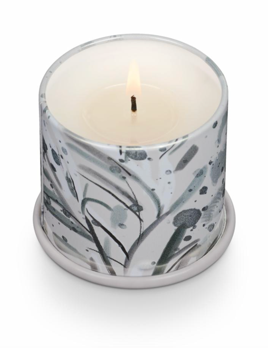 Winter White Demi Vanity Tin Bougie, Blanc