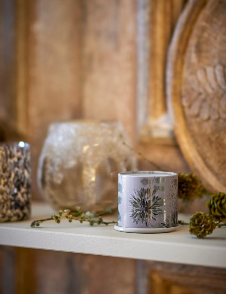 Winter White Demi Vanity Tin Bougie, Blanc