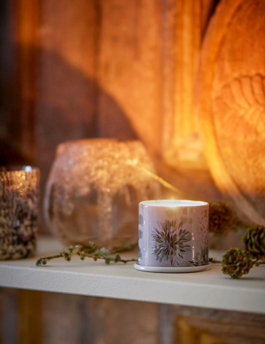 Winter White Demi Vanity Tin Bougie, Blanc