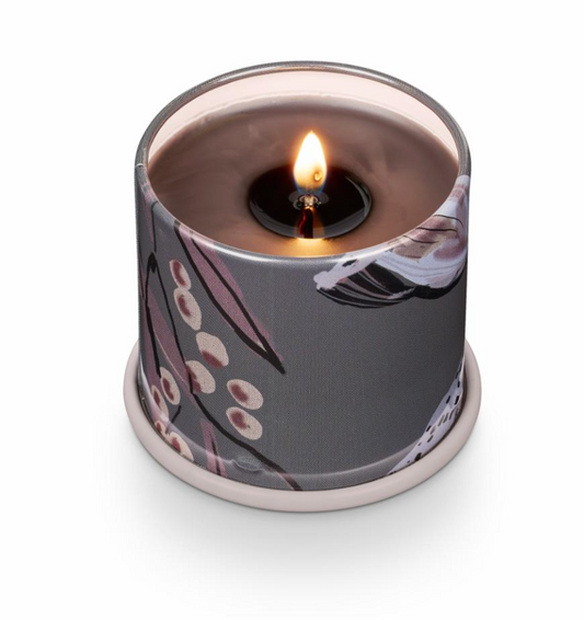 Woodfire Demi Vanity Tin Bougie, Marron,