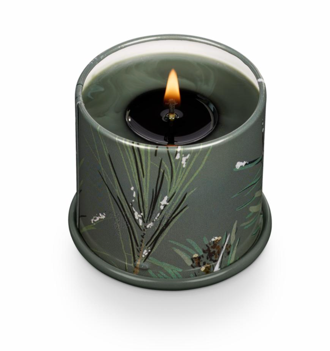Balsam & Cedar Demi Vanity Tin Bougie, Verte,