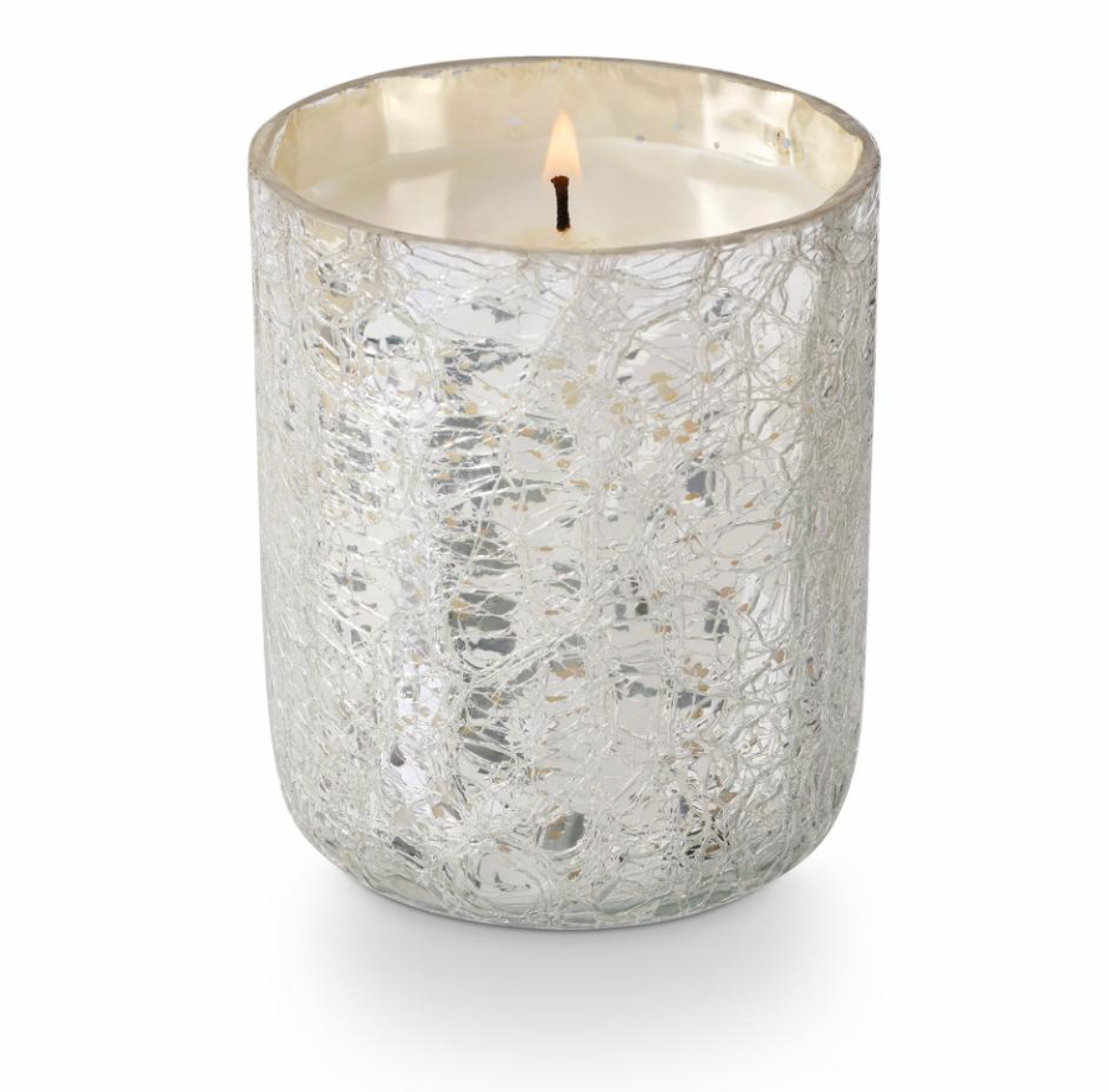 Balsam & Cedar Crackle Verre Bougie, Verte,