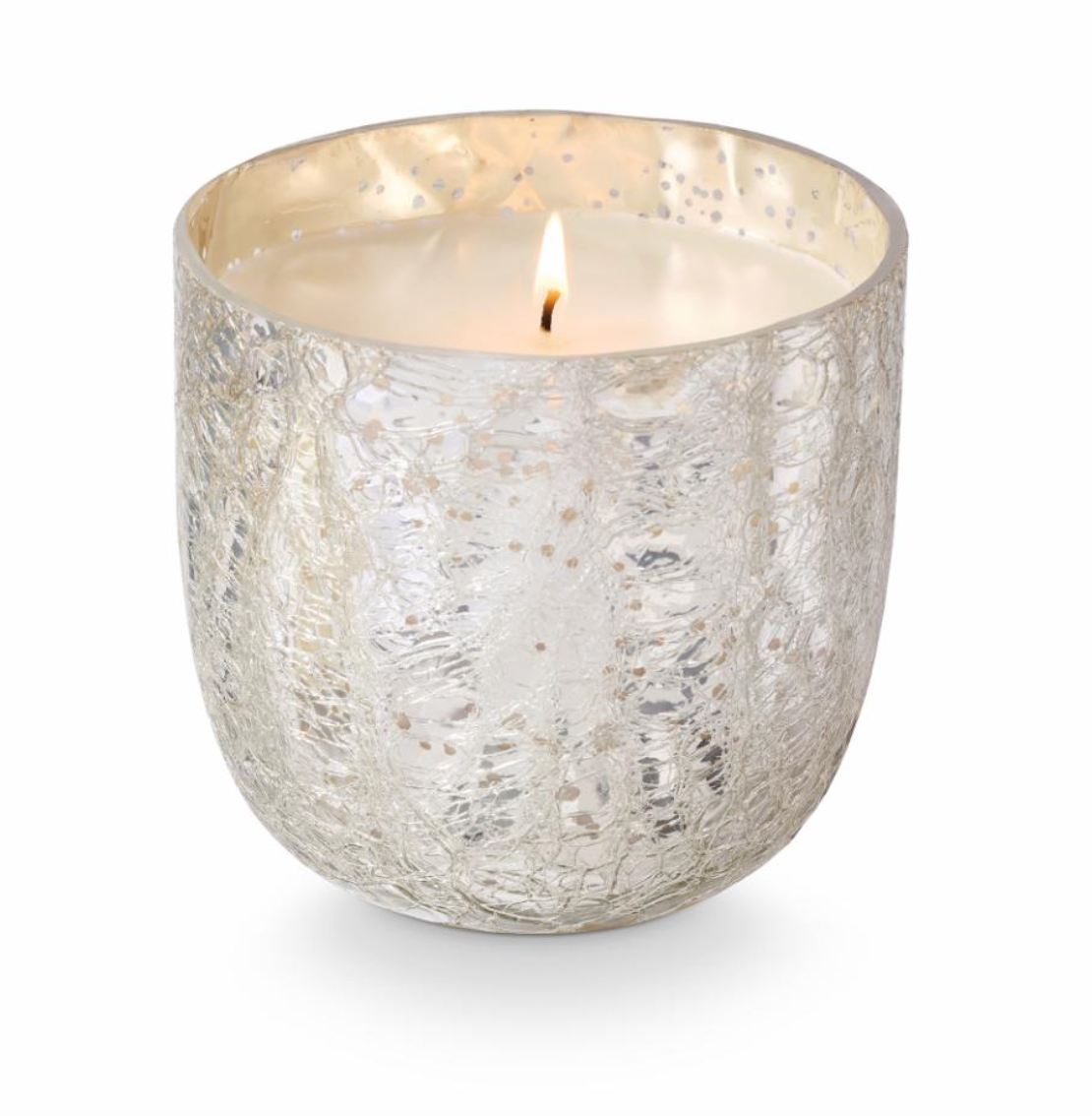 Balsam & Cedar Crackle Verre Bougie, Verte,