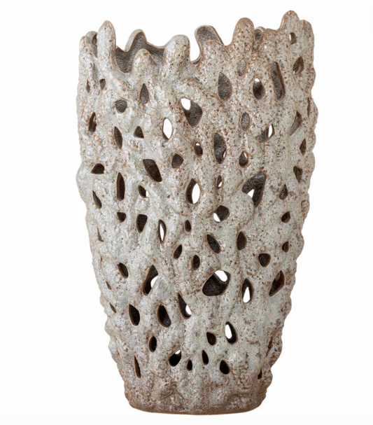 Eunice Vase déco, Blanc, Grès