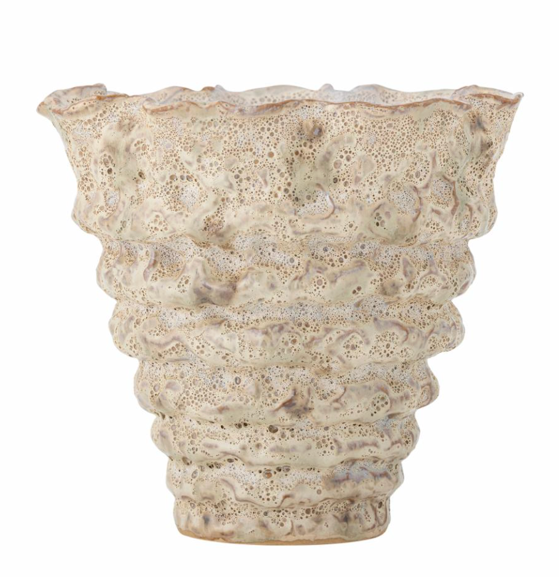 Colleen Pot de fleurs, Blanc, Grès