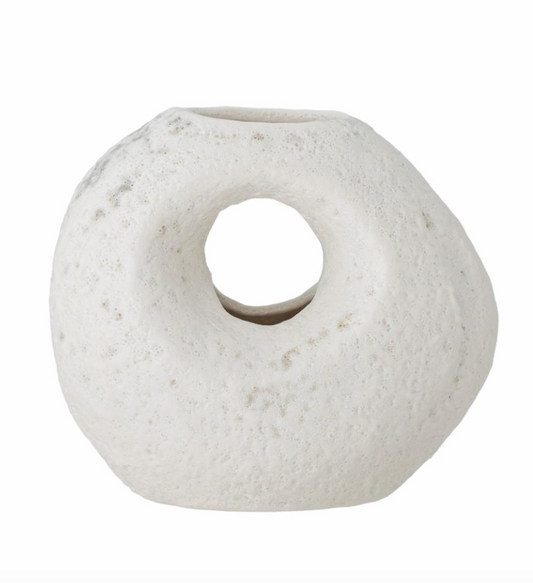 Caia Vase, Blanc, Grès