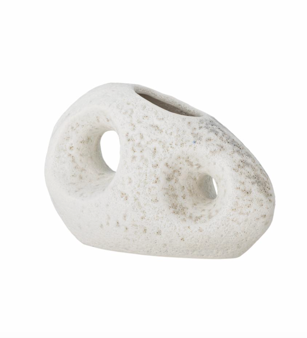 Caia Vase, Blanc, Grès