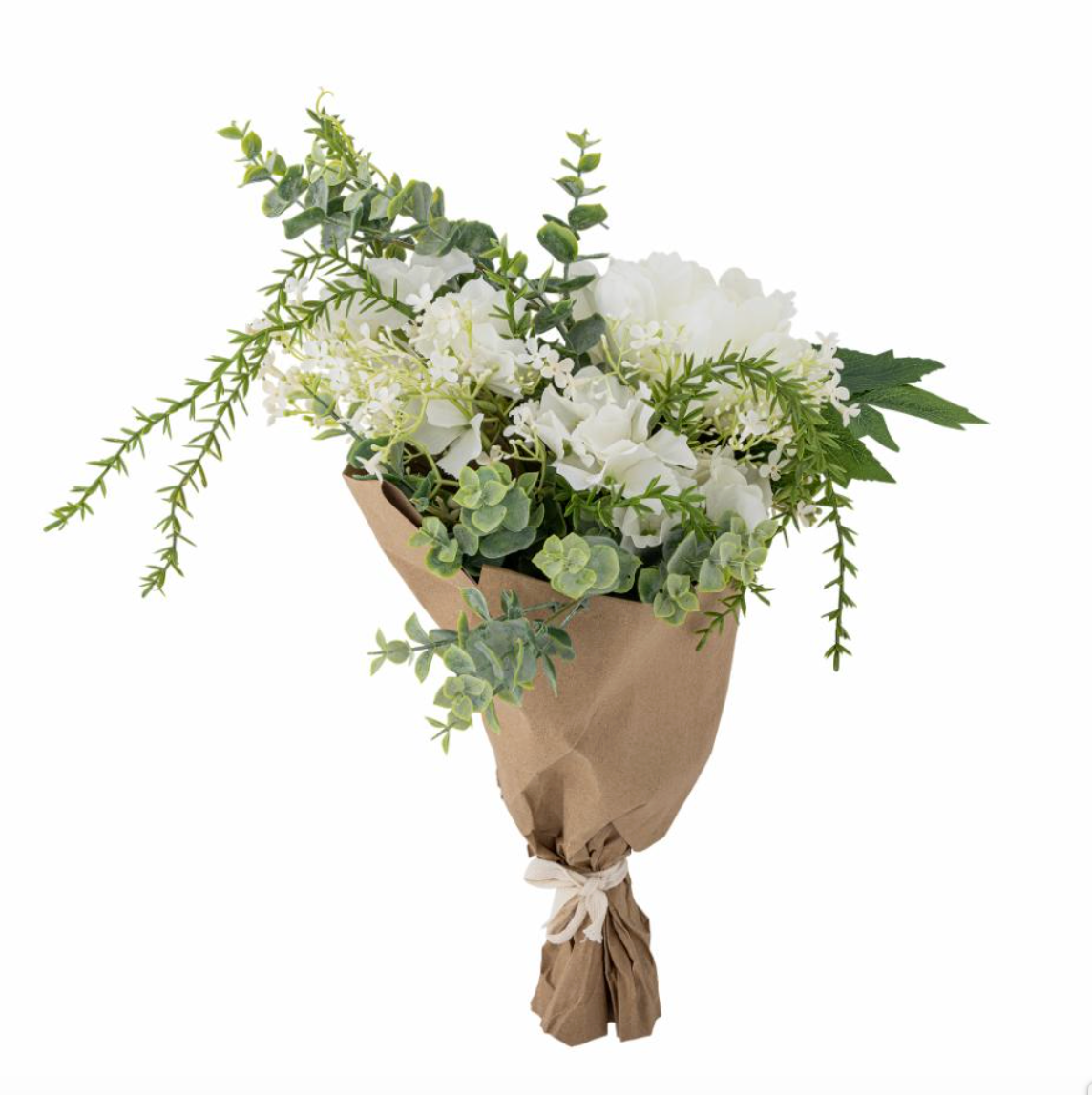Lustre Bouquet, Blanc, Fleurs artificielles