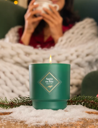 Bougie Sapin en Fête 180 GR Avec ou sans bijoux