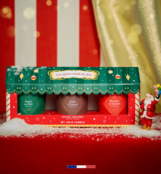 Coffret trio bougies de Noël