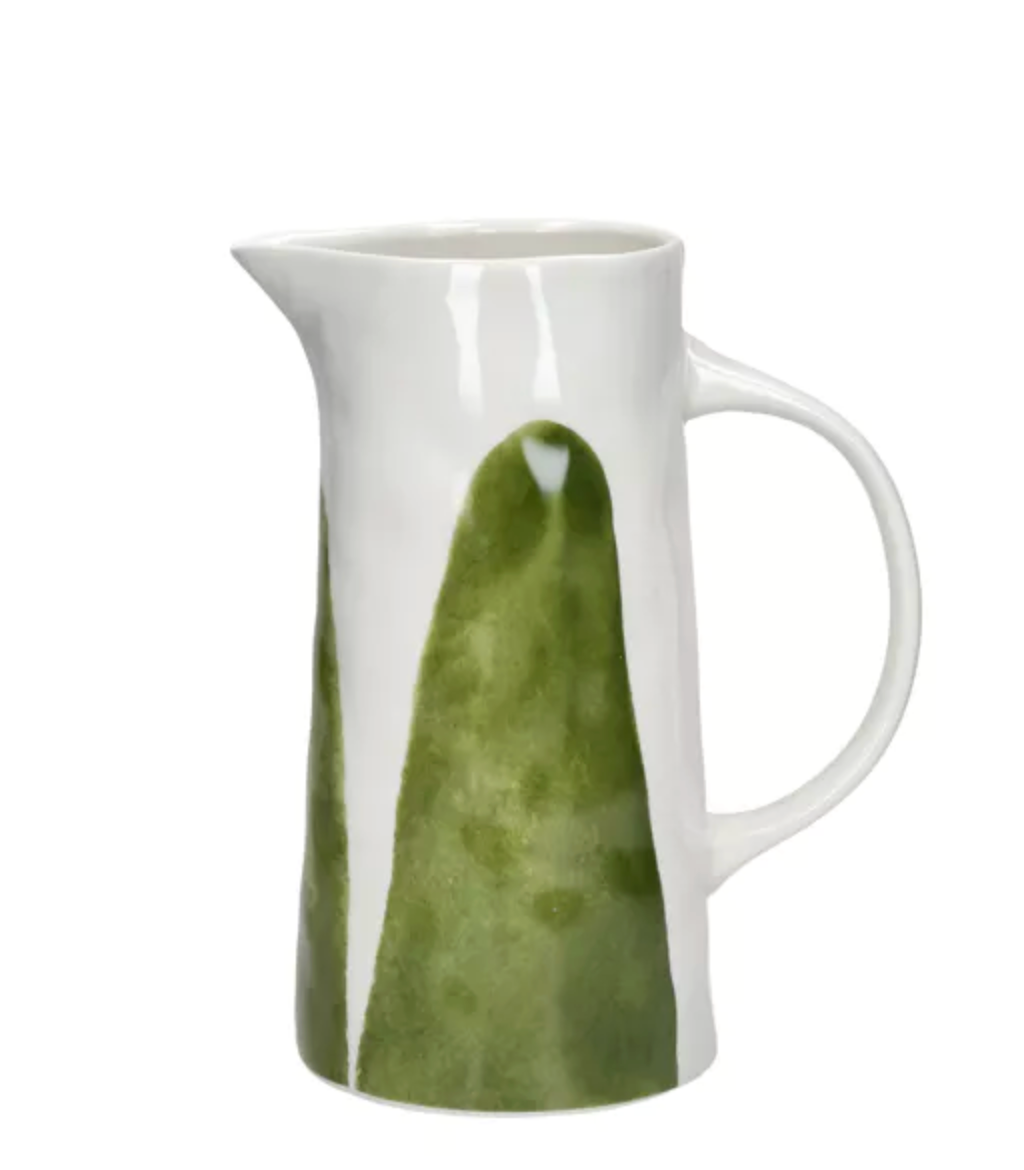 LABO - pichet - porcelaine - L 19 x W 12,5 x H 23,5 cm - vert
