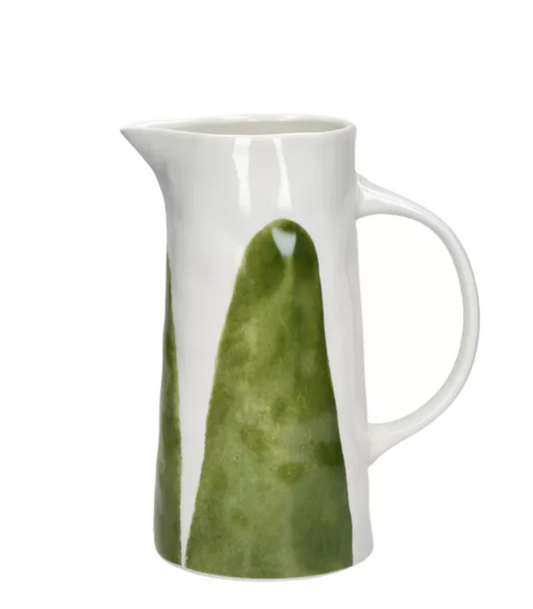 LABO - pichet - porcelaine - L 19 x W 12,5 x H 23,5 cm - vert