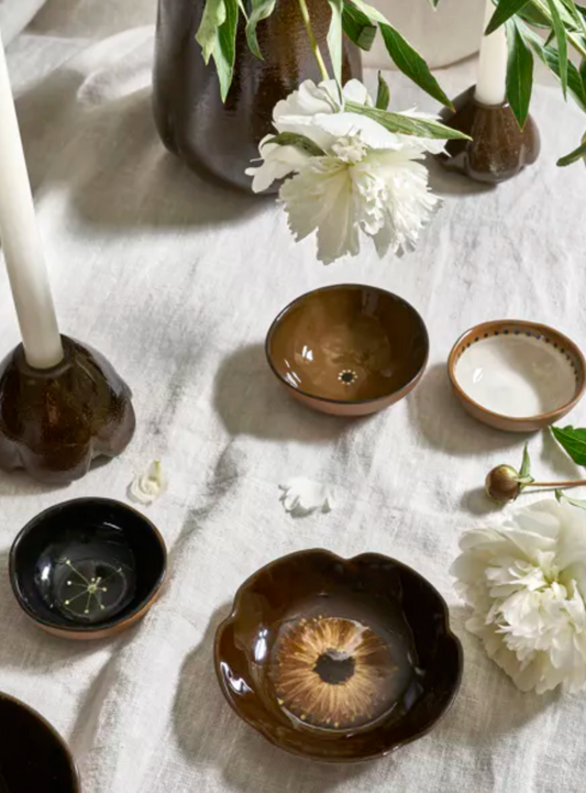 CYCLE - set/4 bols - grès - DIA 8,5/8,5/10/12,5 x H 3/3/3,5/2,5 cm - mix de couleurs