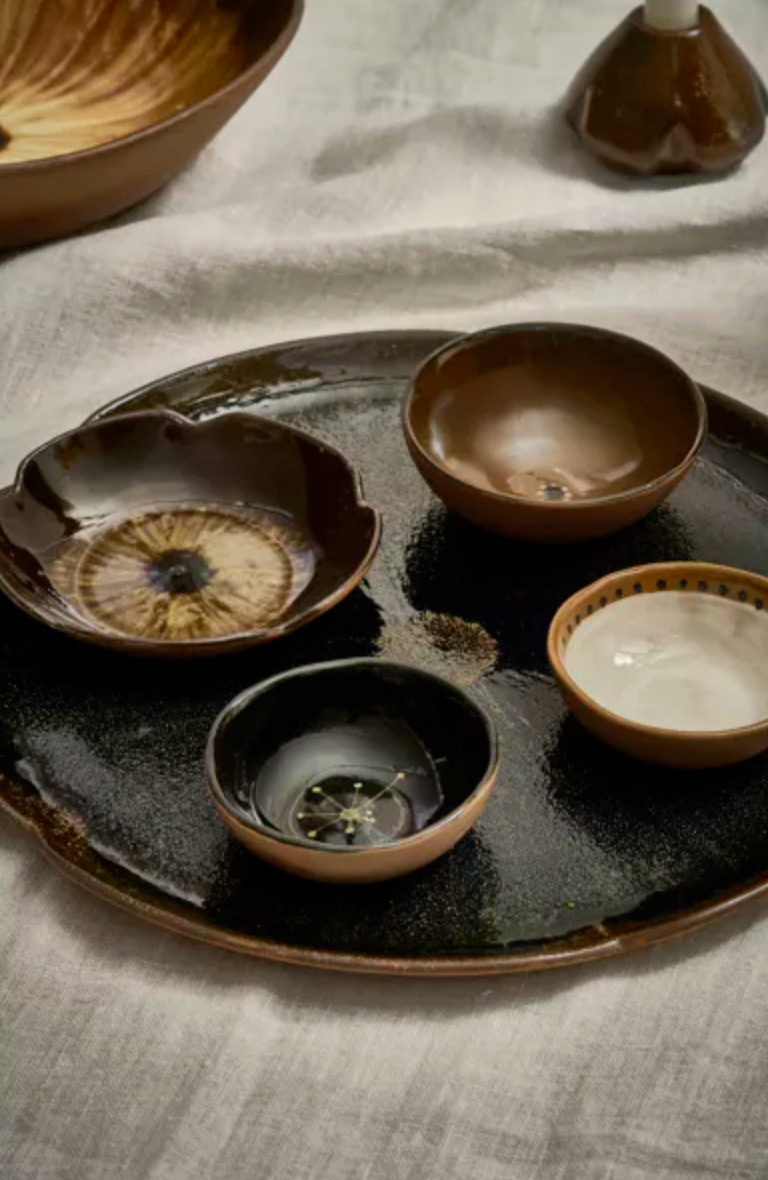 CYCLE - set/4 bols - grès - DIA 8,5/8,5/10/12,5 x H 3/3/3,5/2,5 cm - mix de couleurs