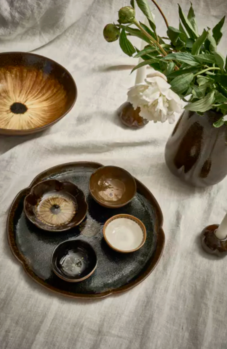 CYCLE - set/4 bols - grès - DIA 8,5/8,5/10/12,5 x H 3/3/3,5/2,5 cm - mix de couleurs