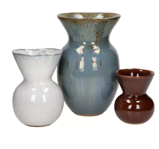 POPPY - vase - faïence - DIA 10 x H 13 cm - brun