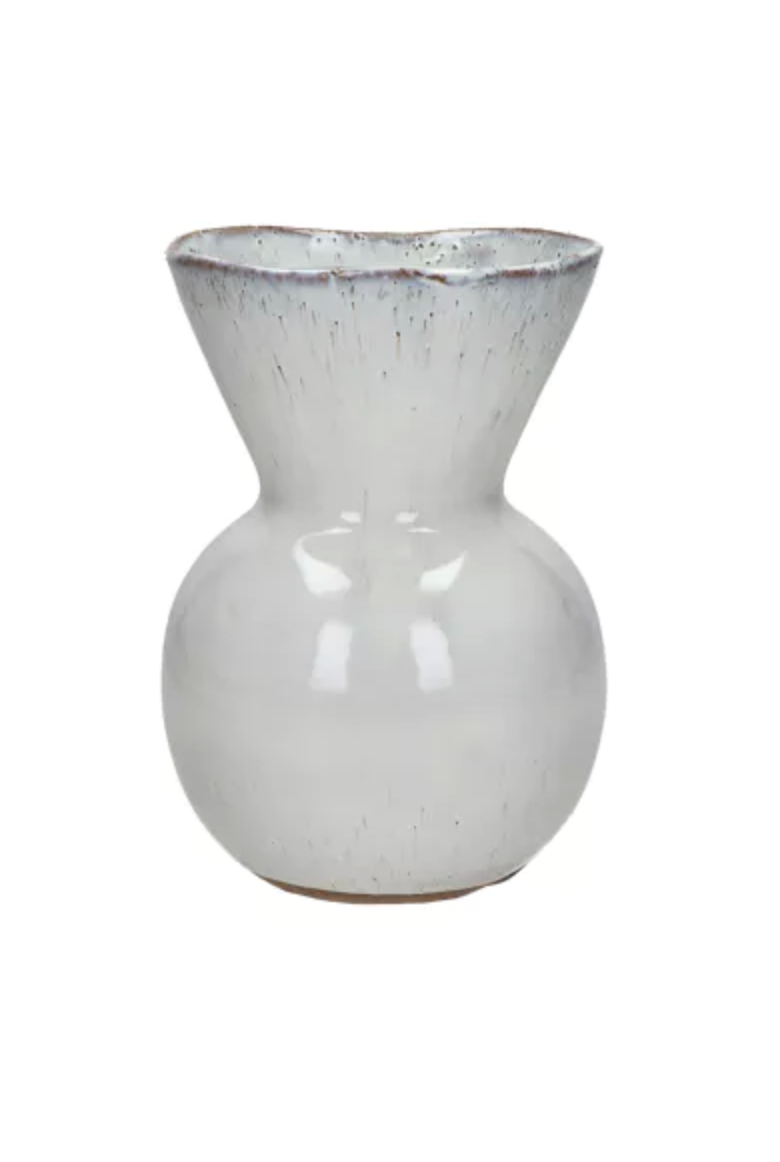 POPPY - vase - faïence - DIA 13 x H 19 cm - blanc
