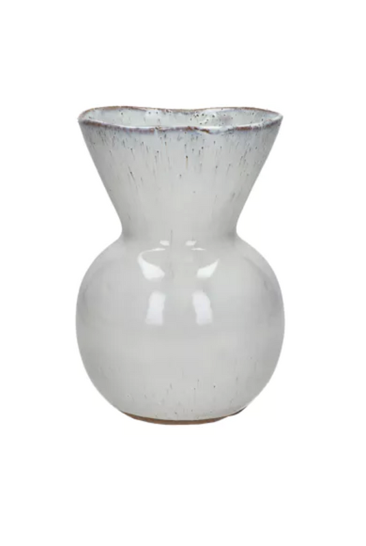 POPPY - vase - faïence - DIA 13 x H 19 cm - blanc