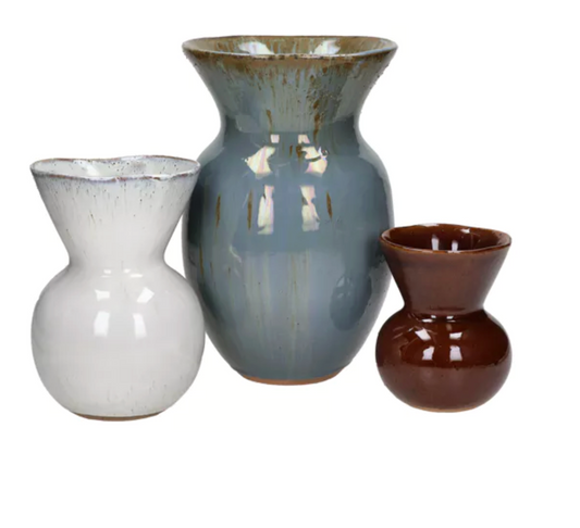 POPPY - vase - faïence - DIA 13 x H 19 cm - blanc