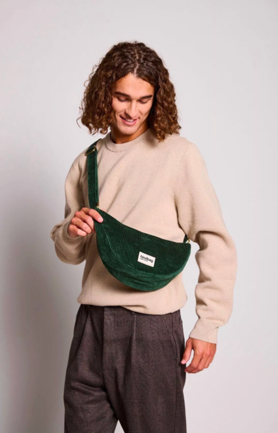 Sac Banane Andrea Velours Sapin