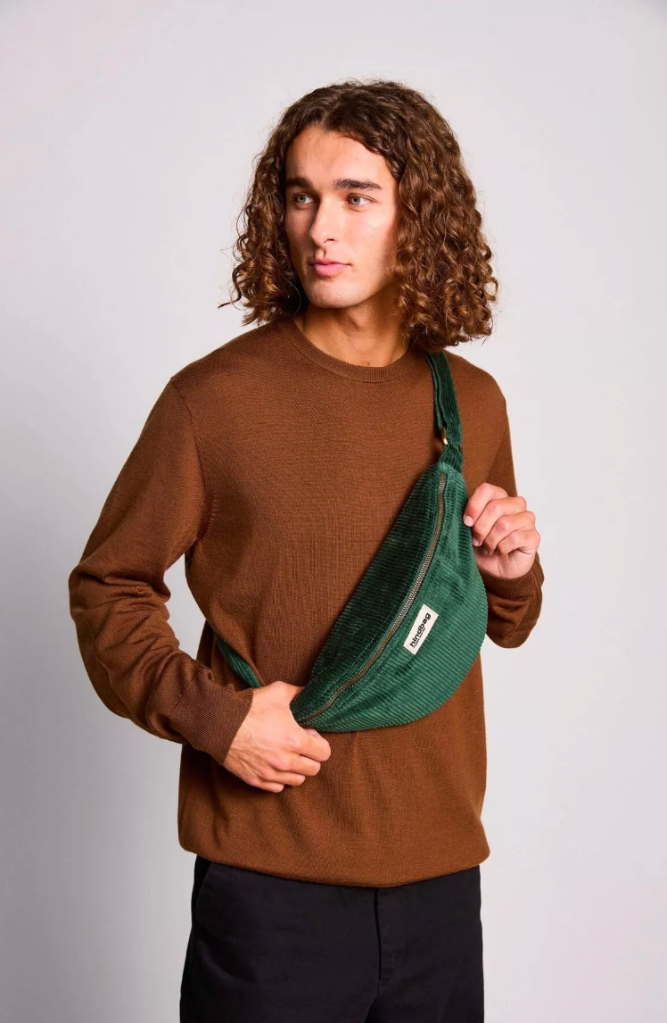 Sac banane Sasha Velours Sapin