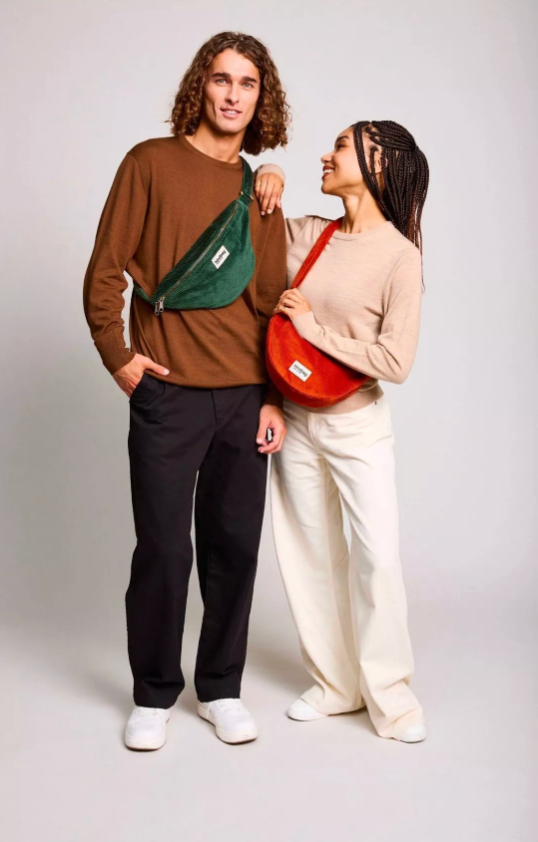 Sac banane Sasha Velours Sapin