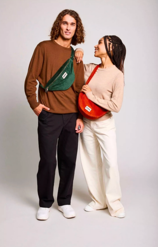 Sac banane Sasha Velours Sapin