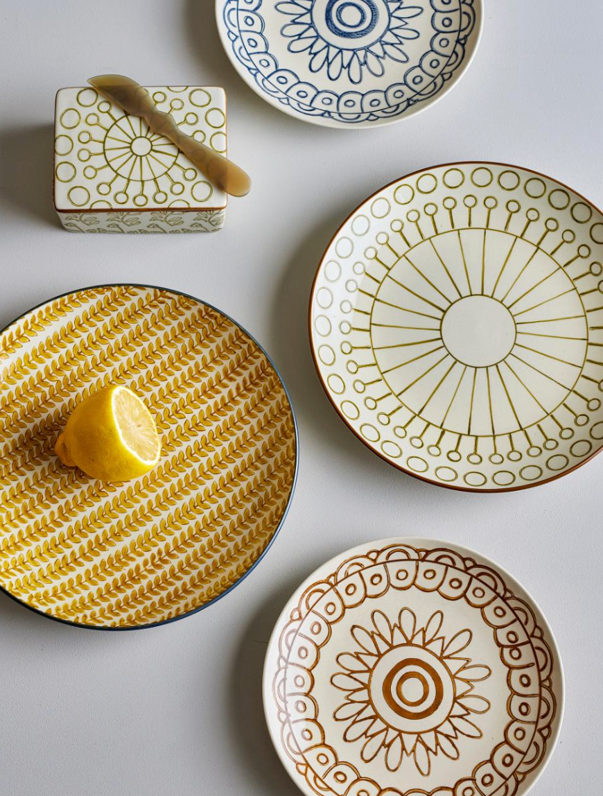 Maple Assiette, Orange, Grès