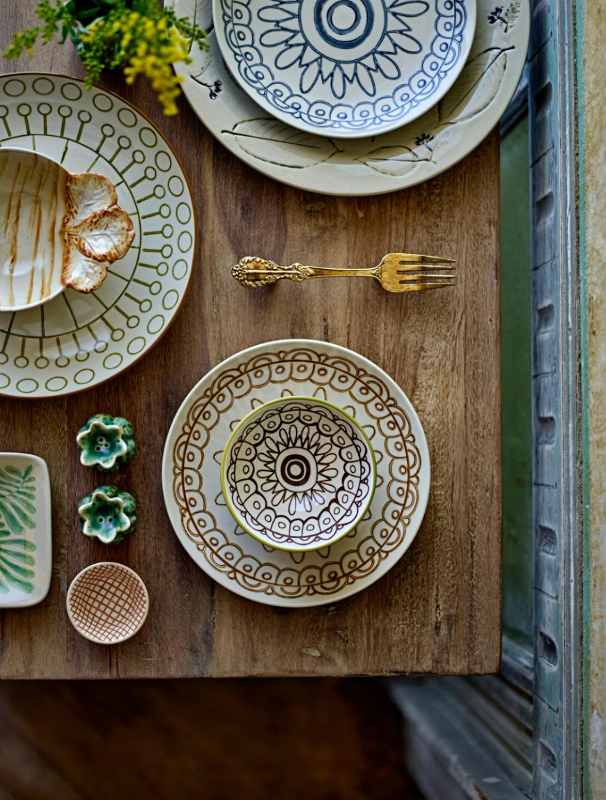 Maple Assiette, Orange, Grès