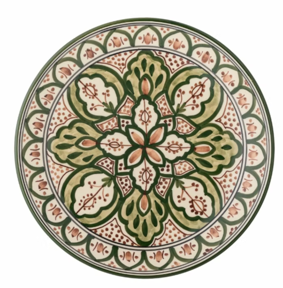 Karlie Assiette, Verte, Grès