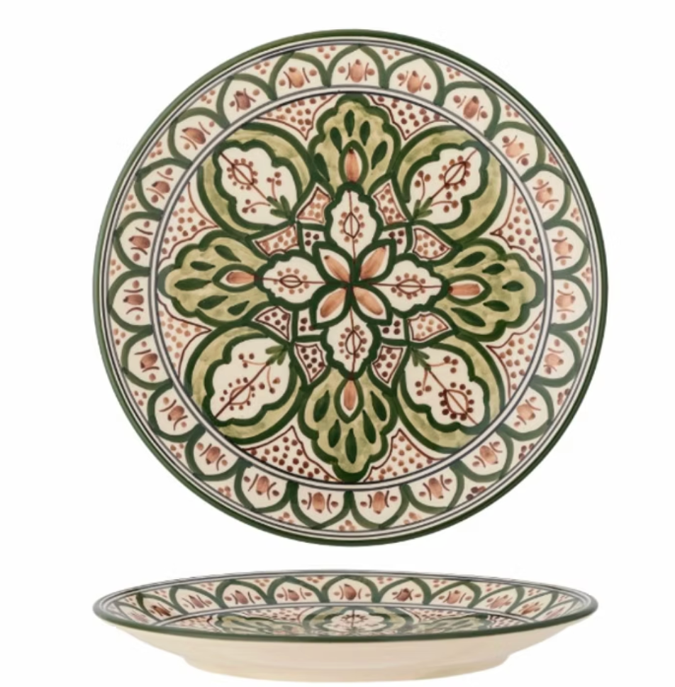 Karlie Assiette, Verte, Grès