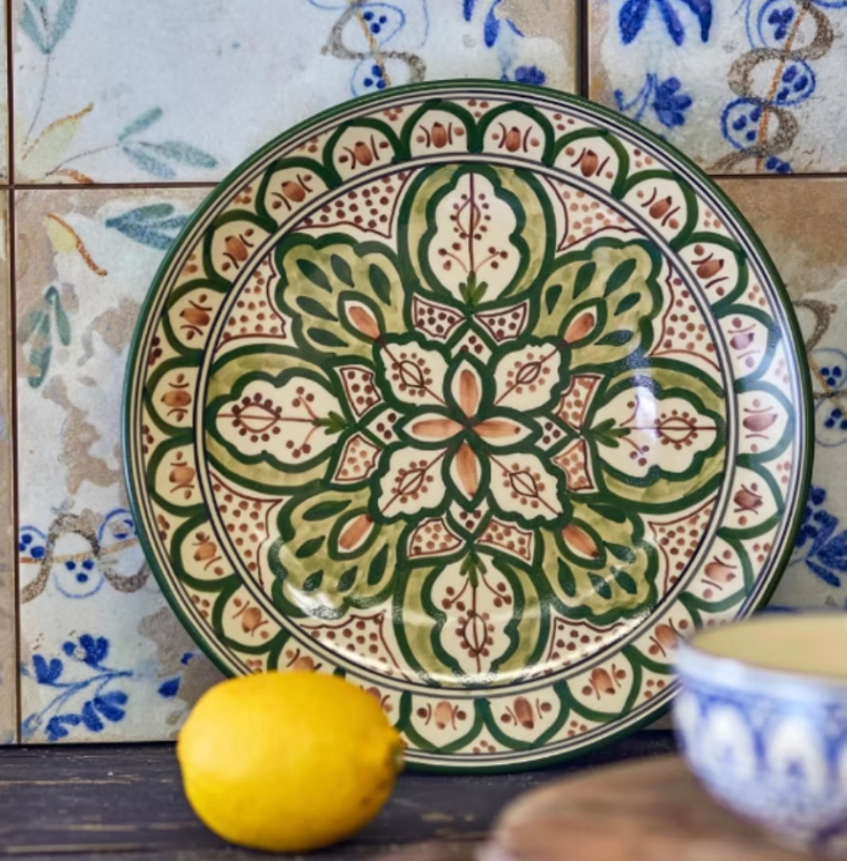 Karlie Assiette, Verte, Grès