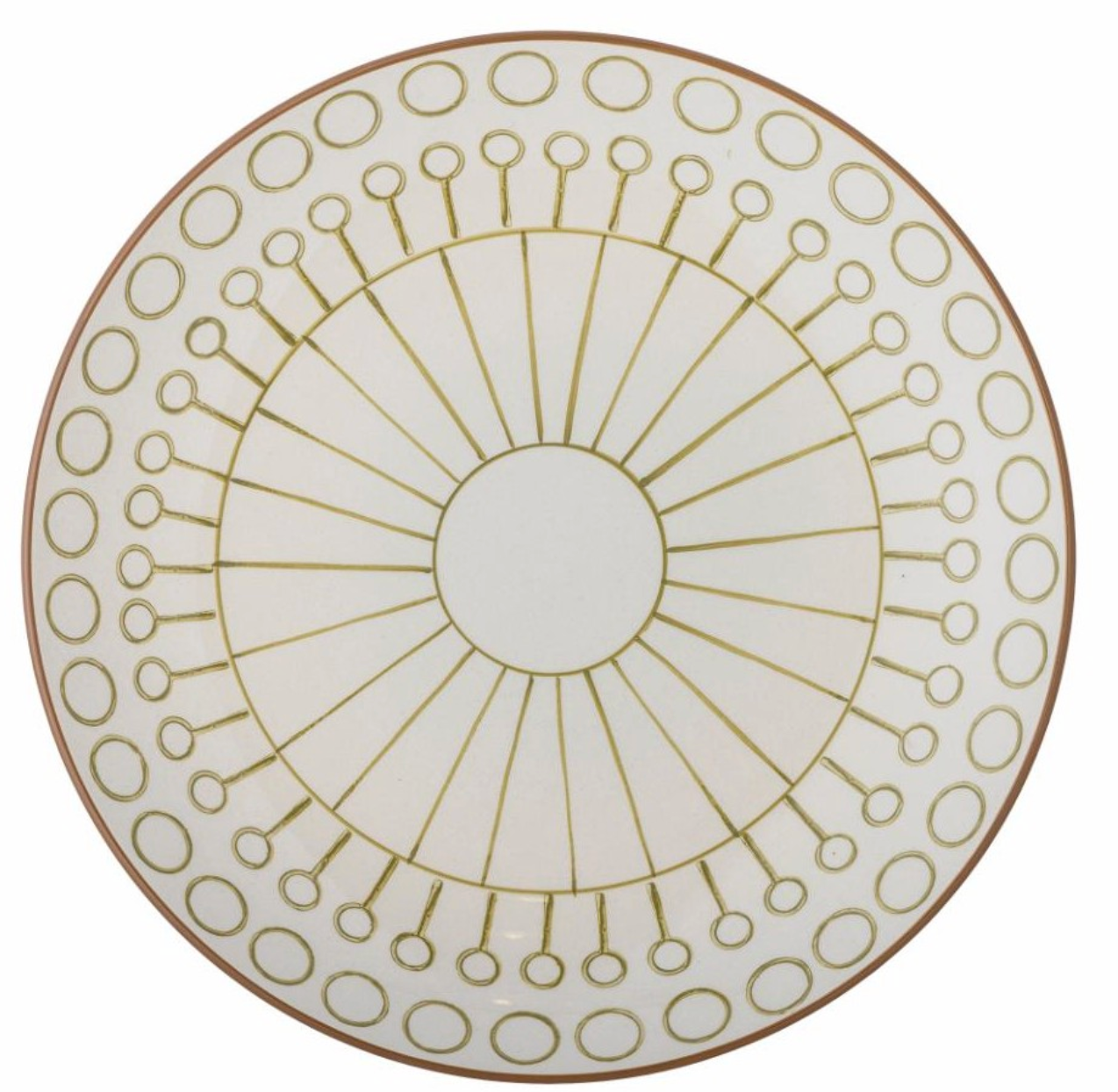 Assiette Maple, verte, en grès