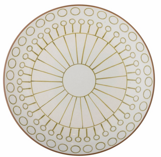 Assiette Maple, verte, en grès