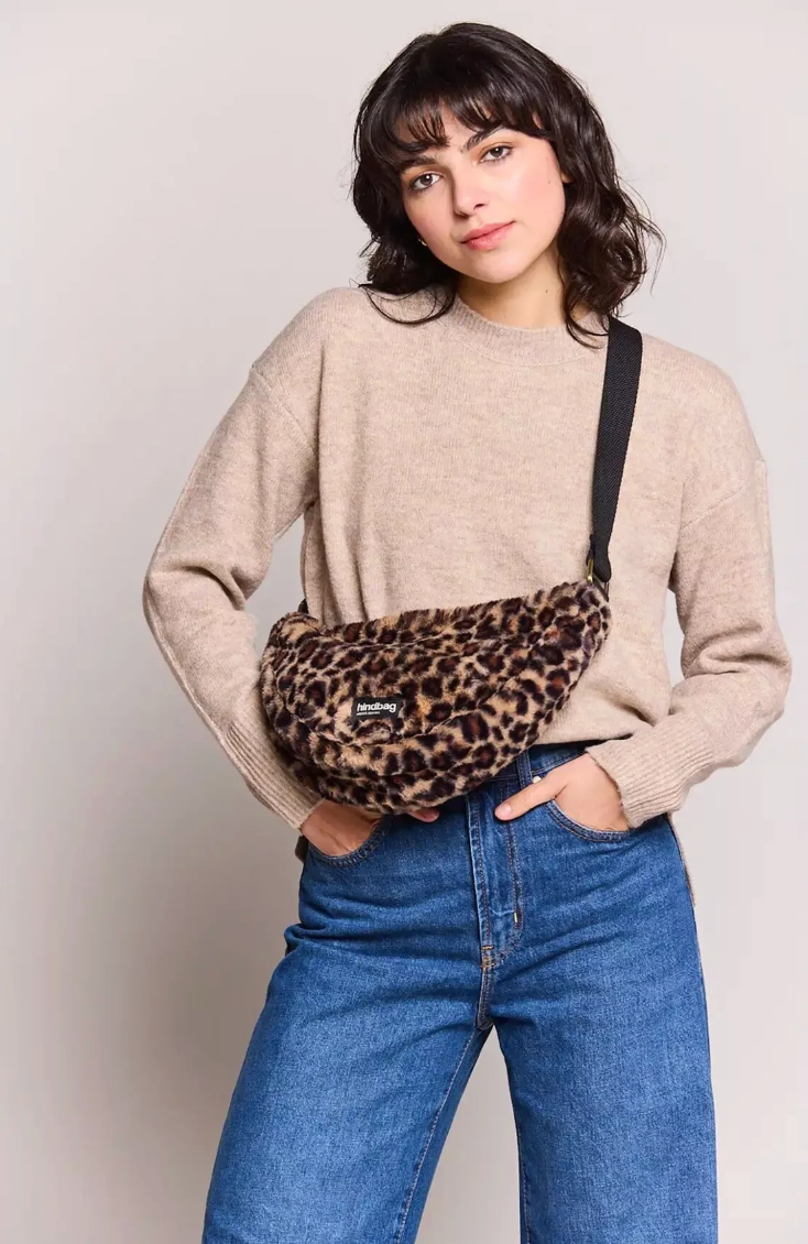 Sac Banane Andrea Fausse fourrure léopard