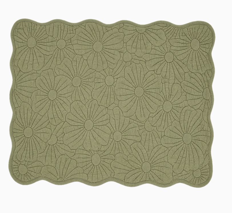 Set de table rectangle matelassé vert 35x45cm